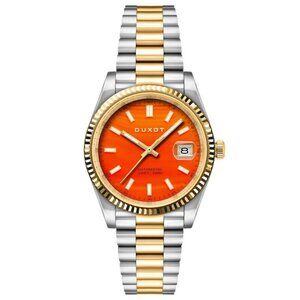 NWT Authentic Duxot Marcel Automatic Orange Dial Men's Watch